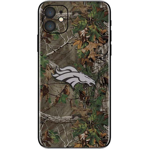 NFL Denver Broncos Realtree Xtra Green Camo iPhone 11 Skin